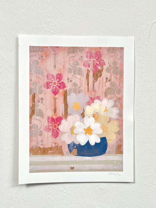 Faded Wallpaper Floral Print