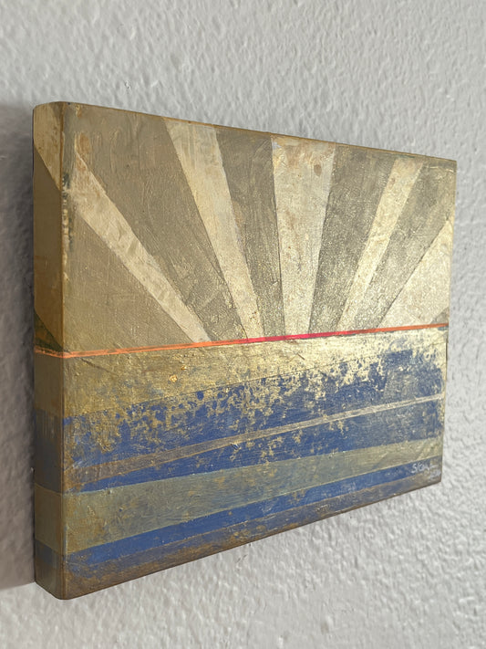 Horizon - 6" x 8" x 1 3/4" Latex and acrylic on wood panel