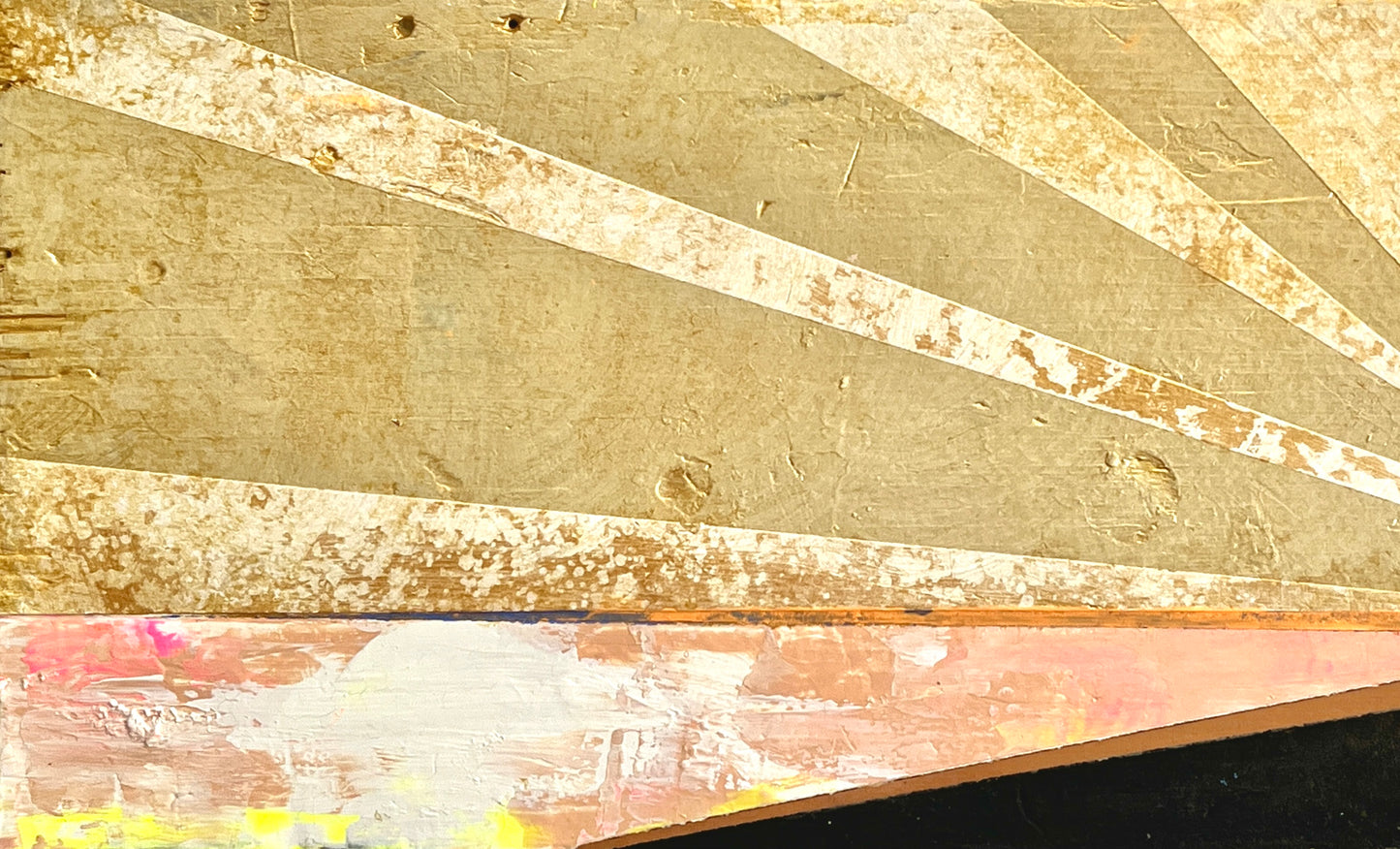 Horizon V -  4 7/8 x 9 1/8" x 1/2"  Acrylic on salvaged wood panel