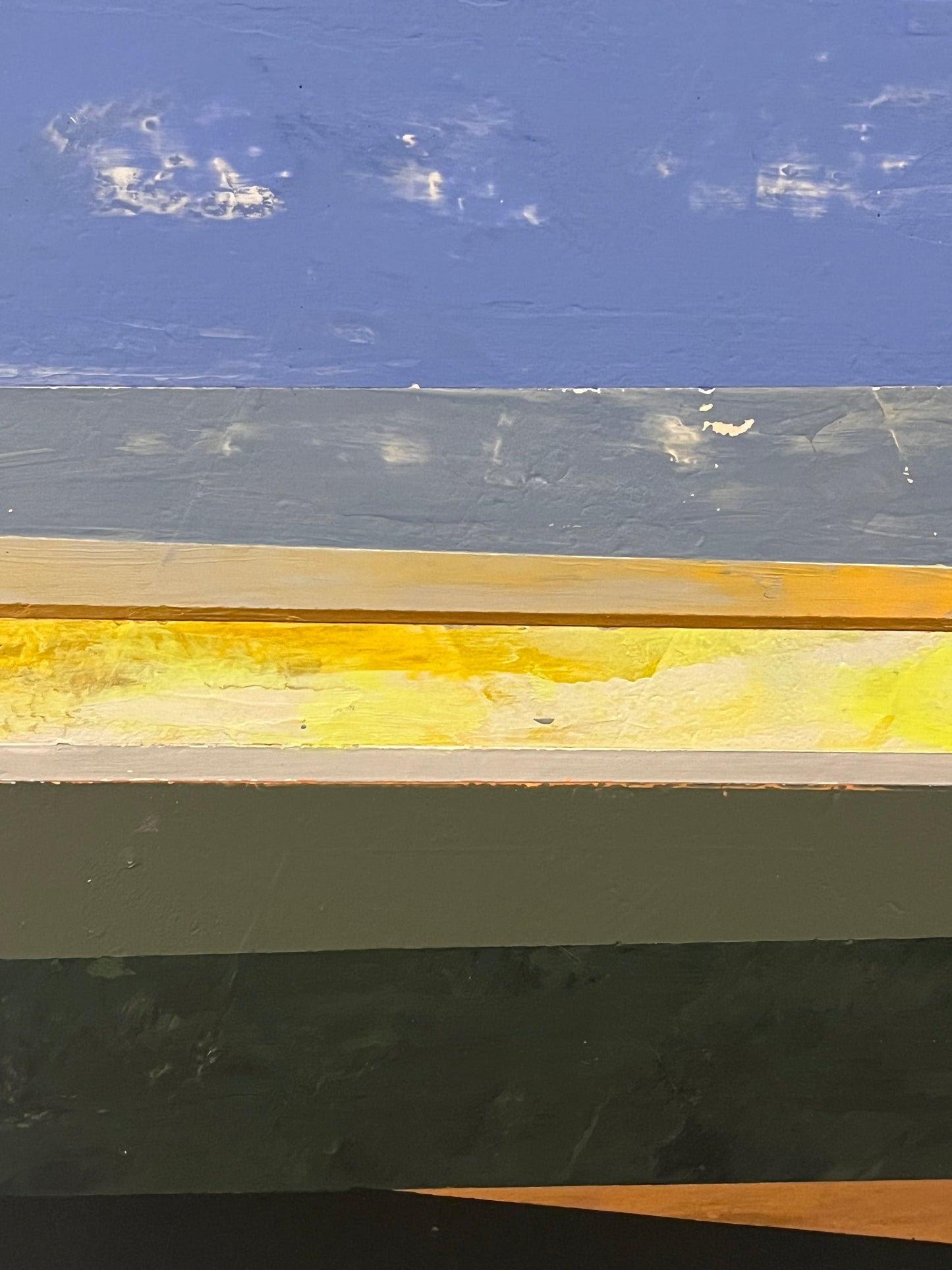 Horizon iV -  9 3/4" x 15 1/4" x 3/4"  Acrylic on salvaged particle board