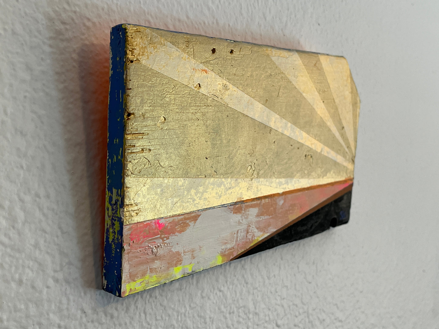 Horizon V -  4 7/8 x 9 1/8" x 1/2"  Acrylic on salvaged wood panel