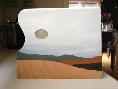 Torn Landscape - 11" x 14" - latex and acrylic on paint palette