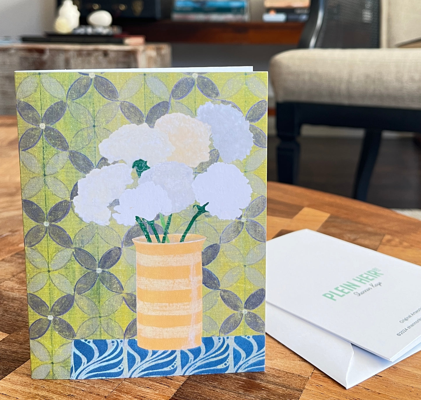 Floral Variety Notecards - set of 5,   6 1/4" x 4 1/5",  satin finish image, blank matte finish inside