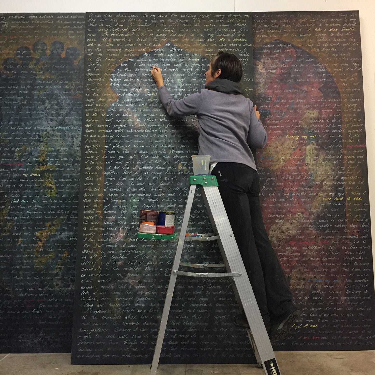 Talk To Artie  -  96" x 48" x 2"  -  Mixed media on panel