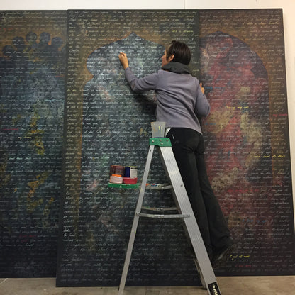 Talk To Artie  -  96" x 48" x 2"  -  Mixed media on panel