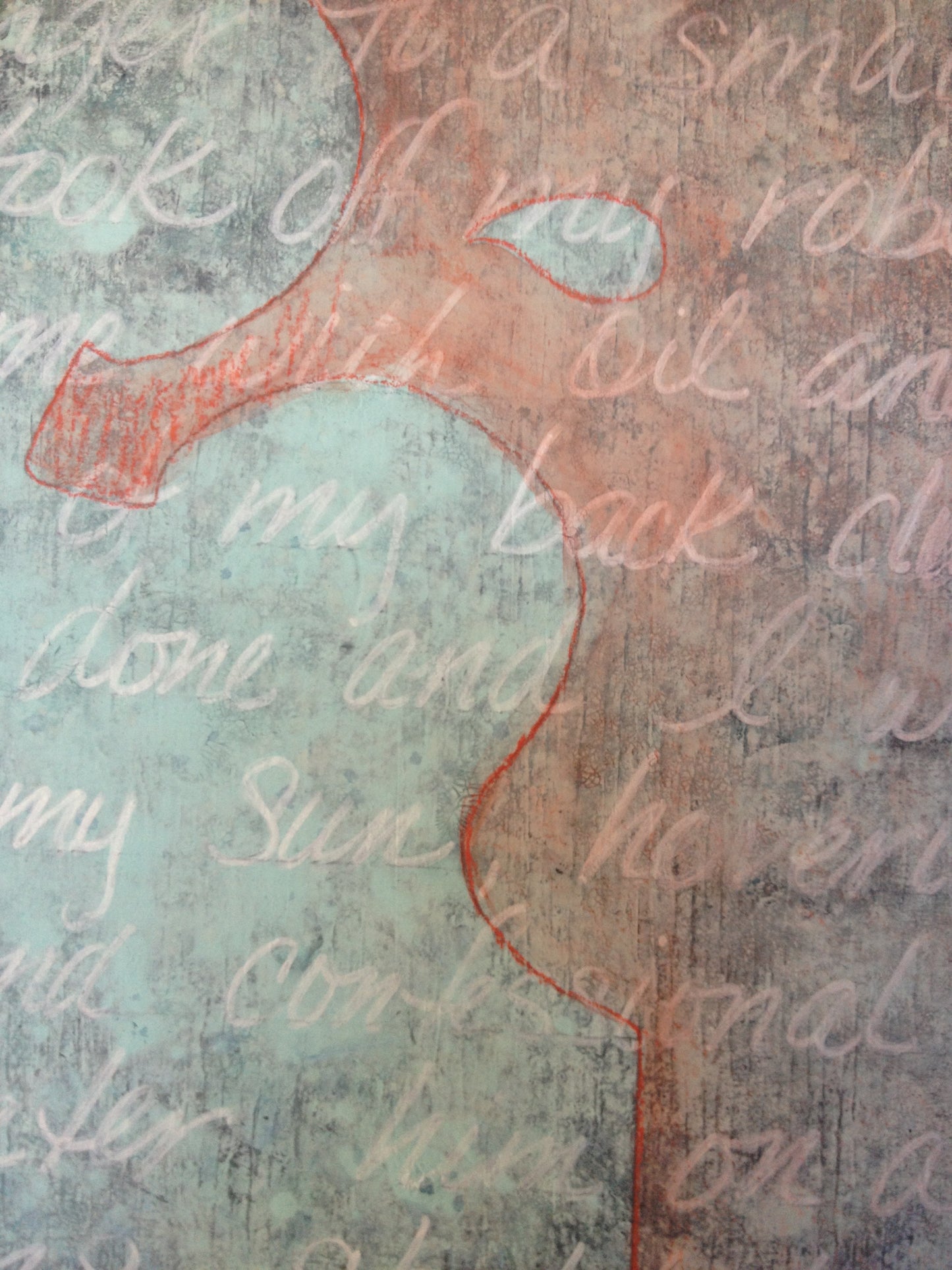 Calistoga Arch - 48" x 48" - latex and paint pen on reclaimed play wood