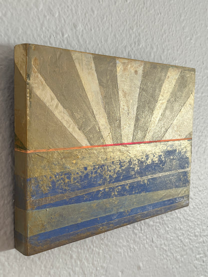 Horizon -  6" x 8" x 1 3/4"  Latex and acrylic on wood panel