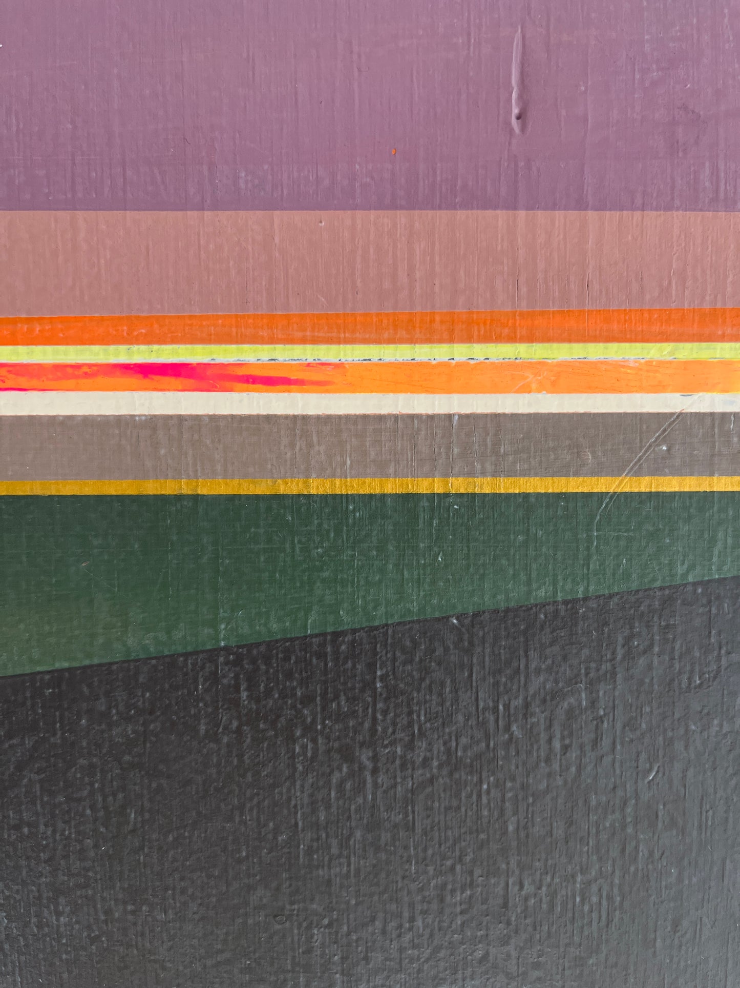 Horizon ll  -  9" x 19" x 1/2"  Latex and acrylic on salvaged wood panel