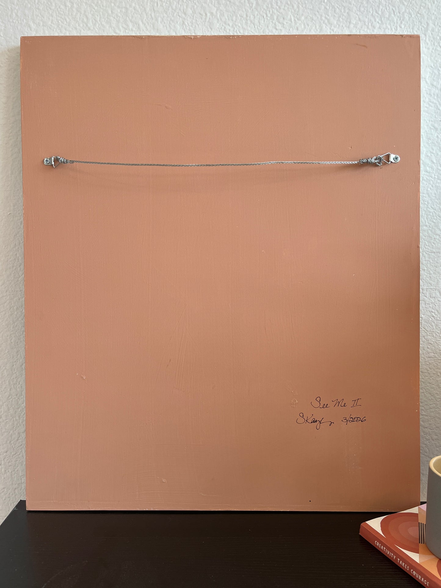 See Me ll  -  24" x 20" x 3/4"  -  Latex and acrylic on salvaged wood panel