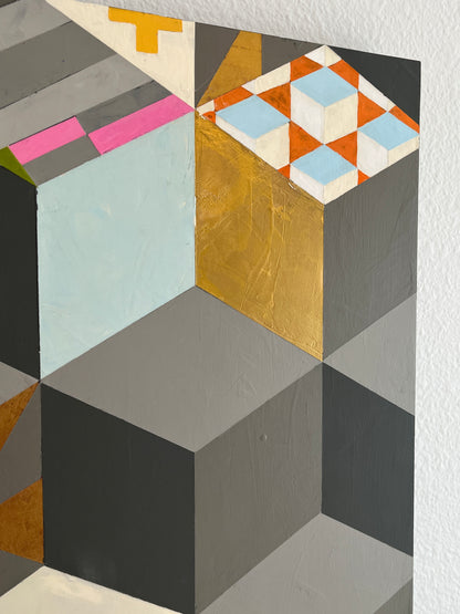 See Me  -  24" x 20" x 3/4"  -  Latex and acrylic on salvaged wood panel