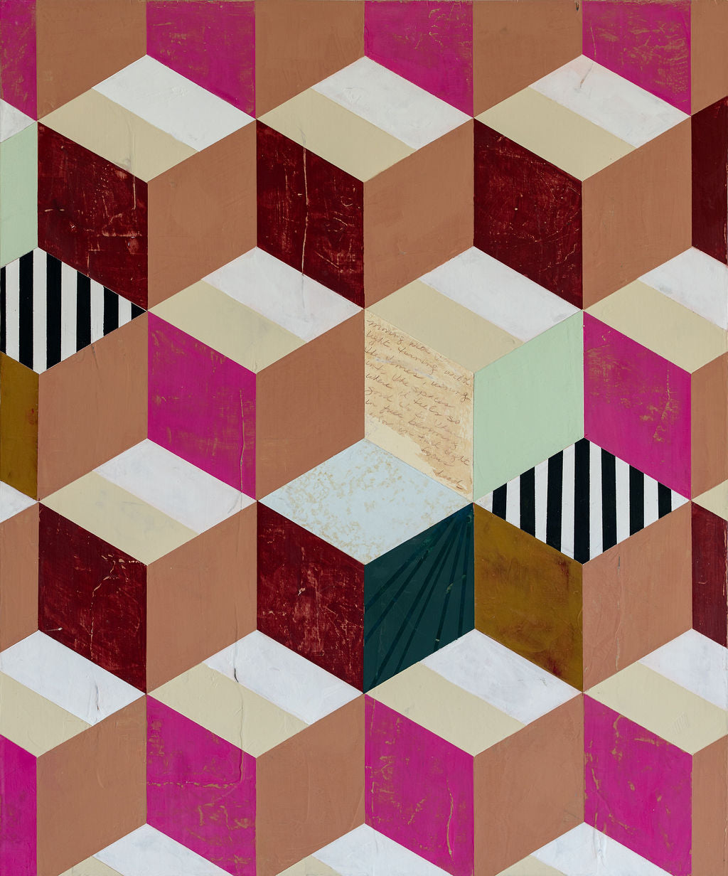 See Me ll  -  24" x 20" x 3/4"  -  Latex and acrylic on salvaged wood panel