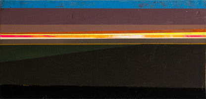 Horizon ll  -  9" x 19" x 1/2"  Latex and acrylic on salvaged wood panel